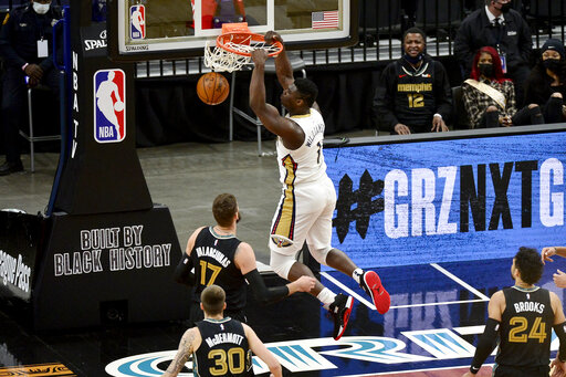 Williamson strong inside, Pelicans trounce Grizzlies 144-113